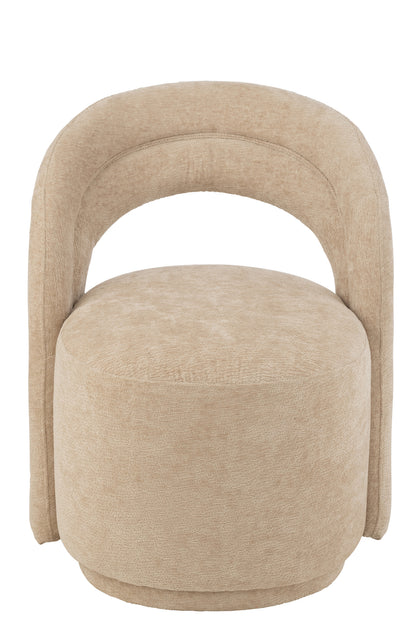 Bijzetstoel Textiel Beige