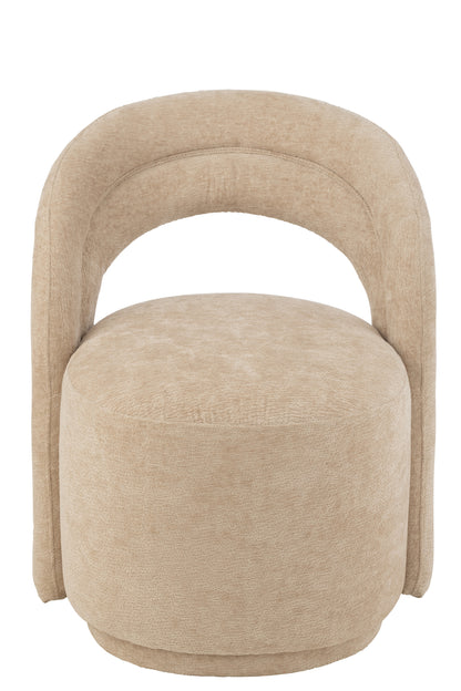 Bijzetstoel Textiel Beige