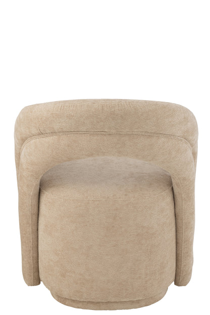 Bijzetstoel Textiel Beige