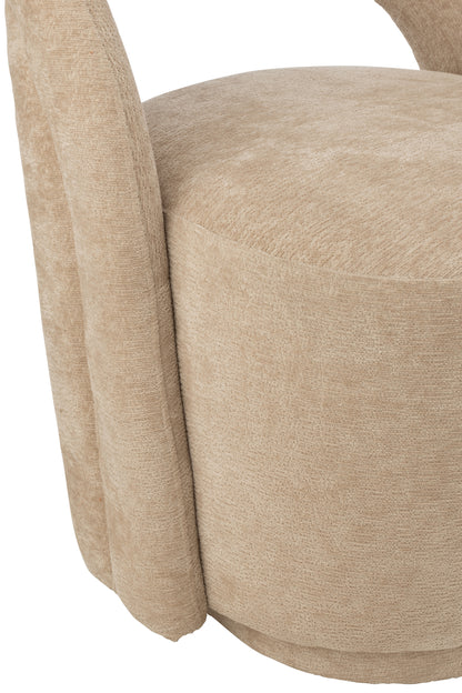 Bijzetstoel Textiel Beige