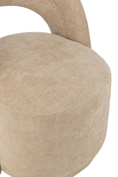 Bijzetstoel Textiel Beige