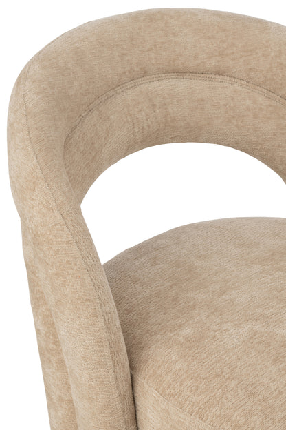 Bijzetstoel Textiel Beige