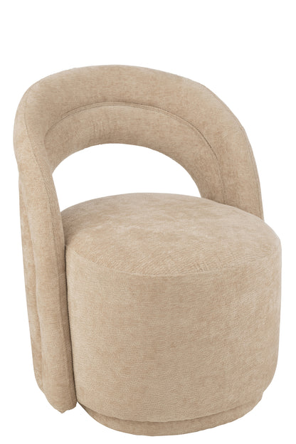 Bijzetstoel Textiel Beige