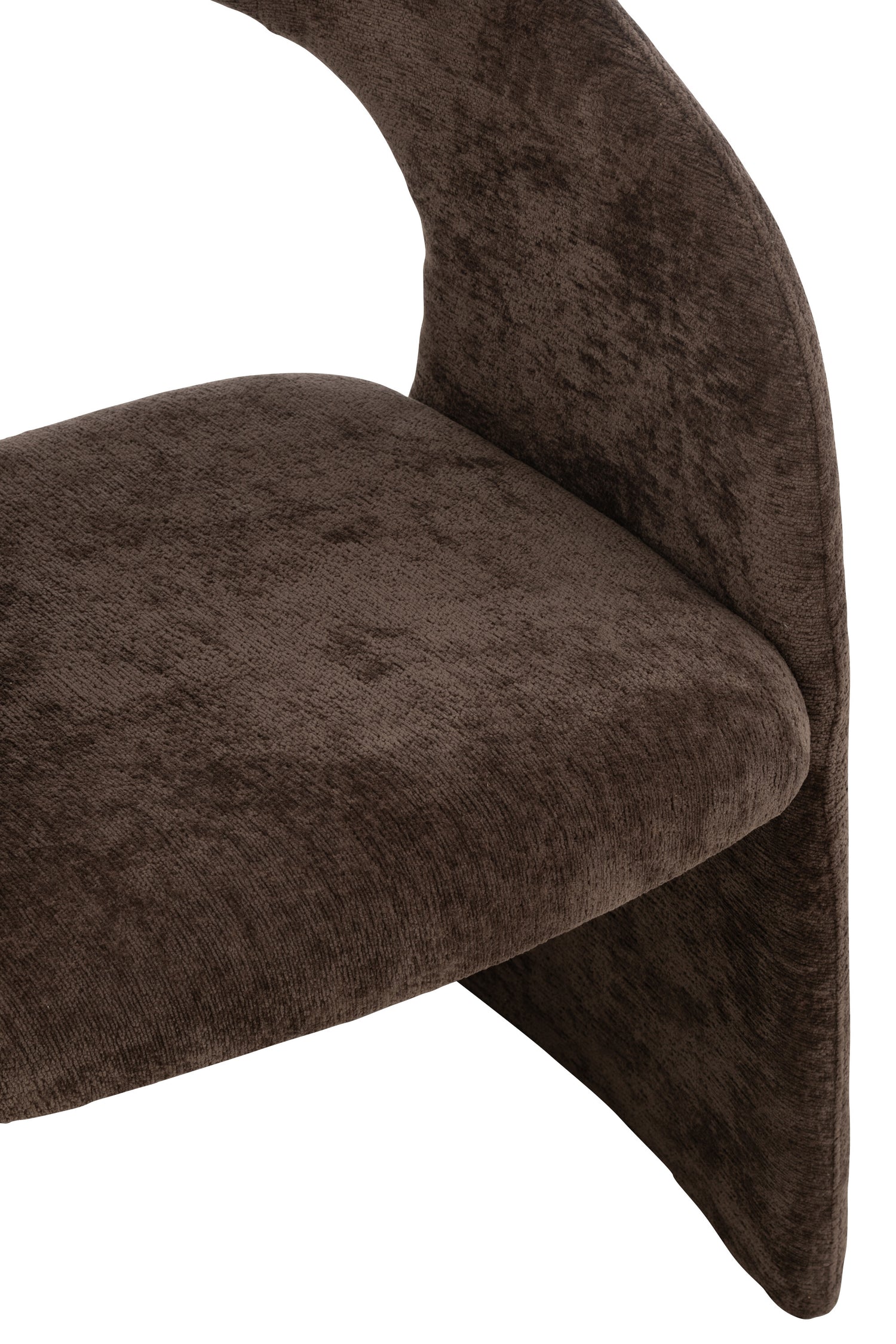 J-Line Anise Stoel Textiel Donkerbruin