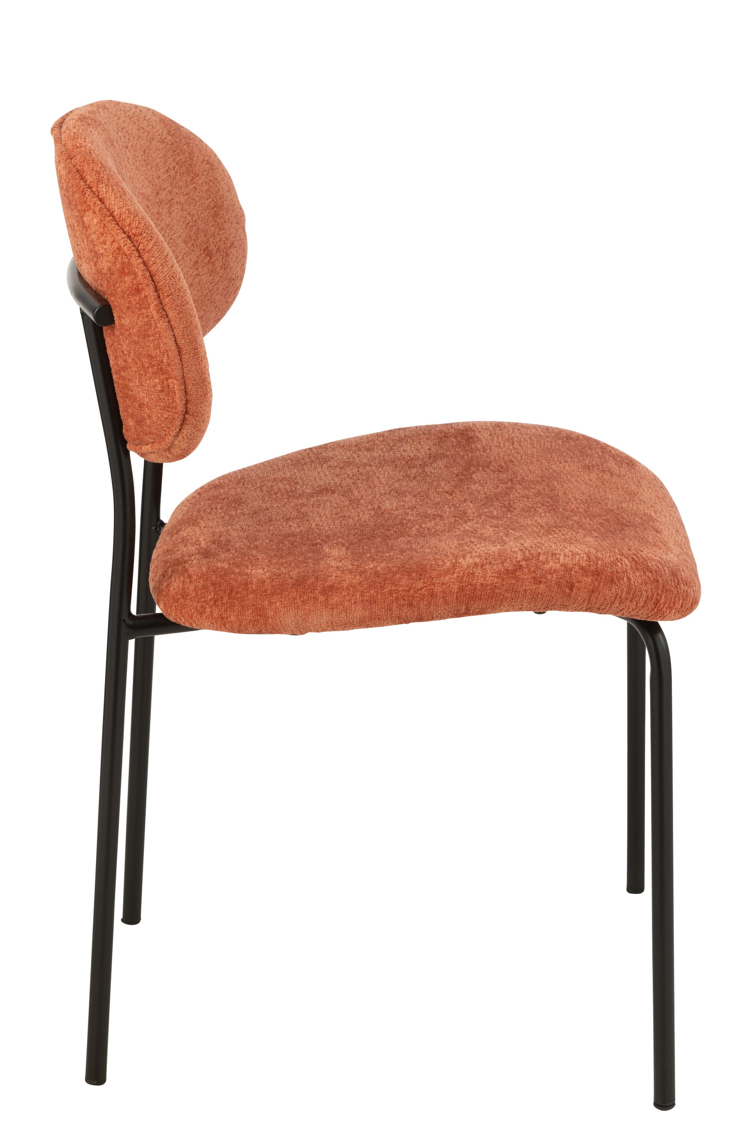 Eetkamerstoel Textiel/Metaal Oranje Roest