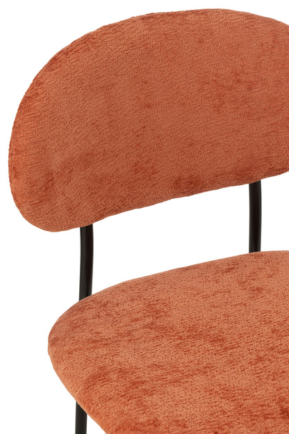Eetkamerstoel Textiel/Metaal Oranje Roest