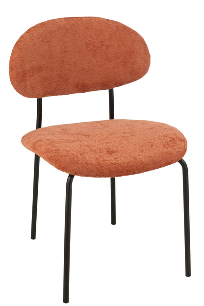 Eetkamerstoel Textiel/Metaal Oranje Roest