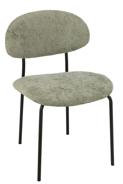 J-Line Eetstoel Textiel/Metaal Muntgroen