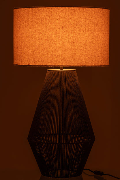 J-Line Lamp Striing Metaal/Papier Zwart