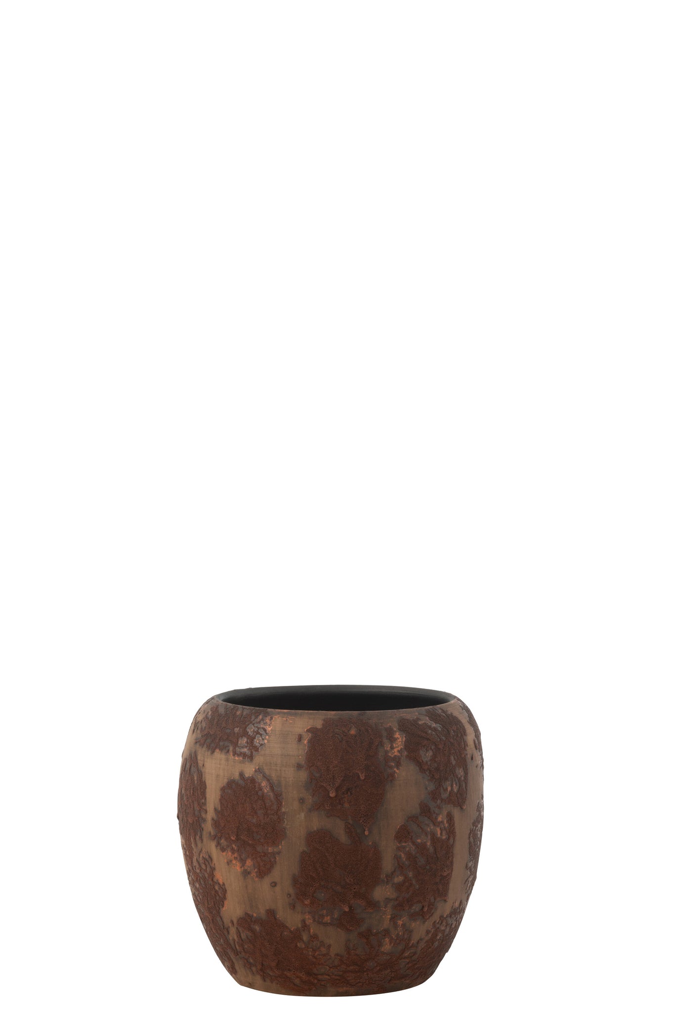 BLOEMPOT CER+VOET HOUT GRIJS/W