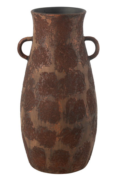 Vaas Amphore Terra Bruin/Roest Groot