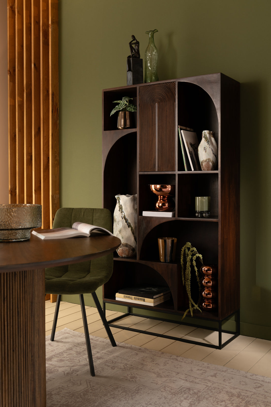 Vaas Bloeiend Glas Groen Medium