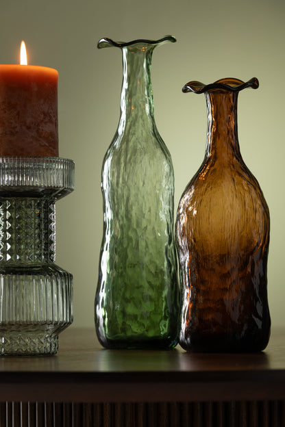 Vaas Bloeiend Glas Groen Medium