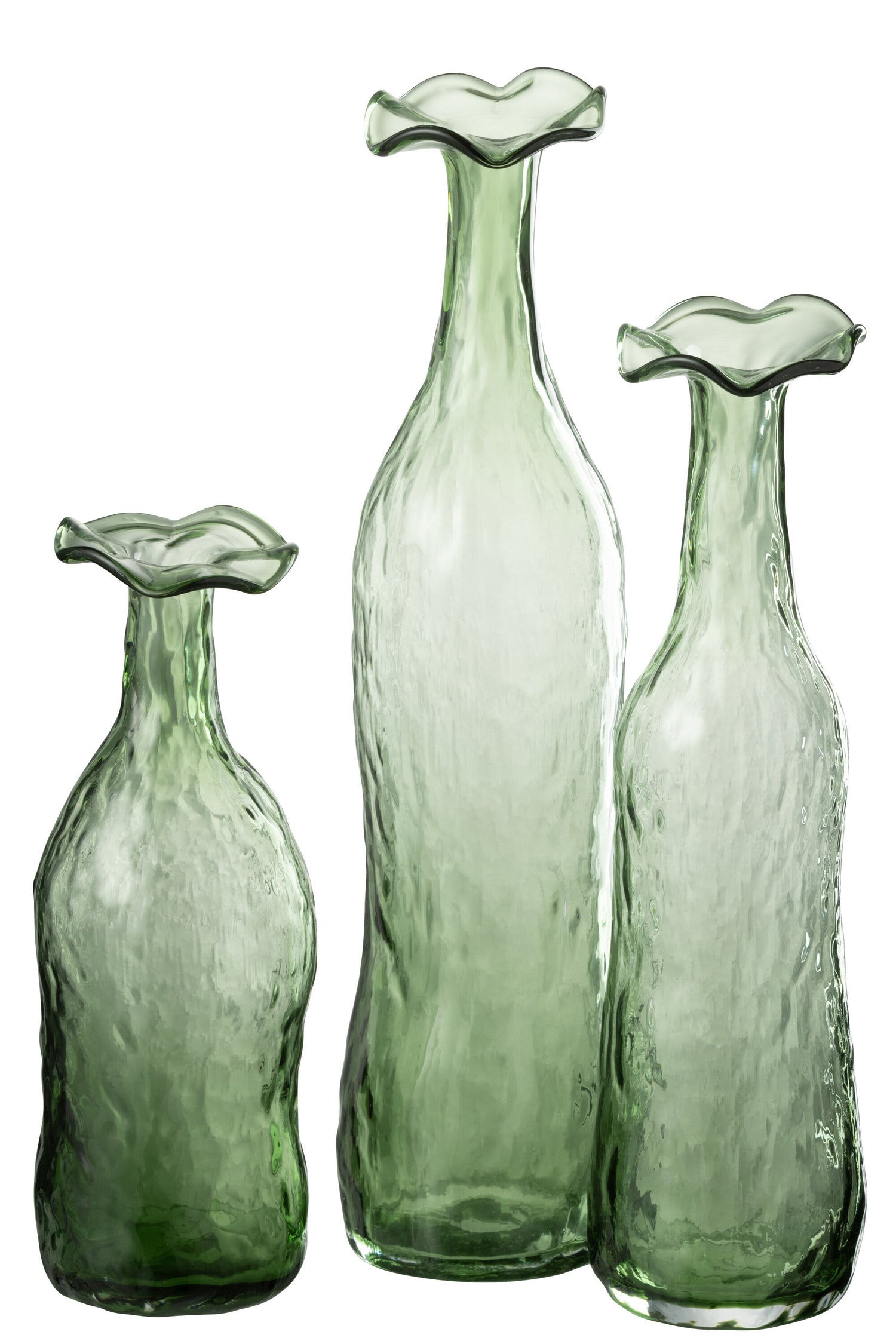 Vaas Bloeiend Glas Groen Groot