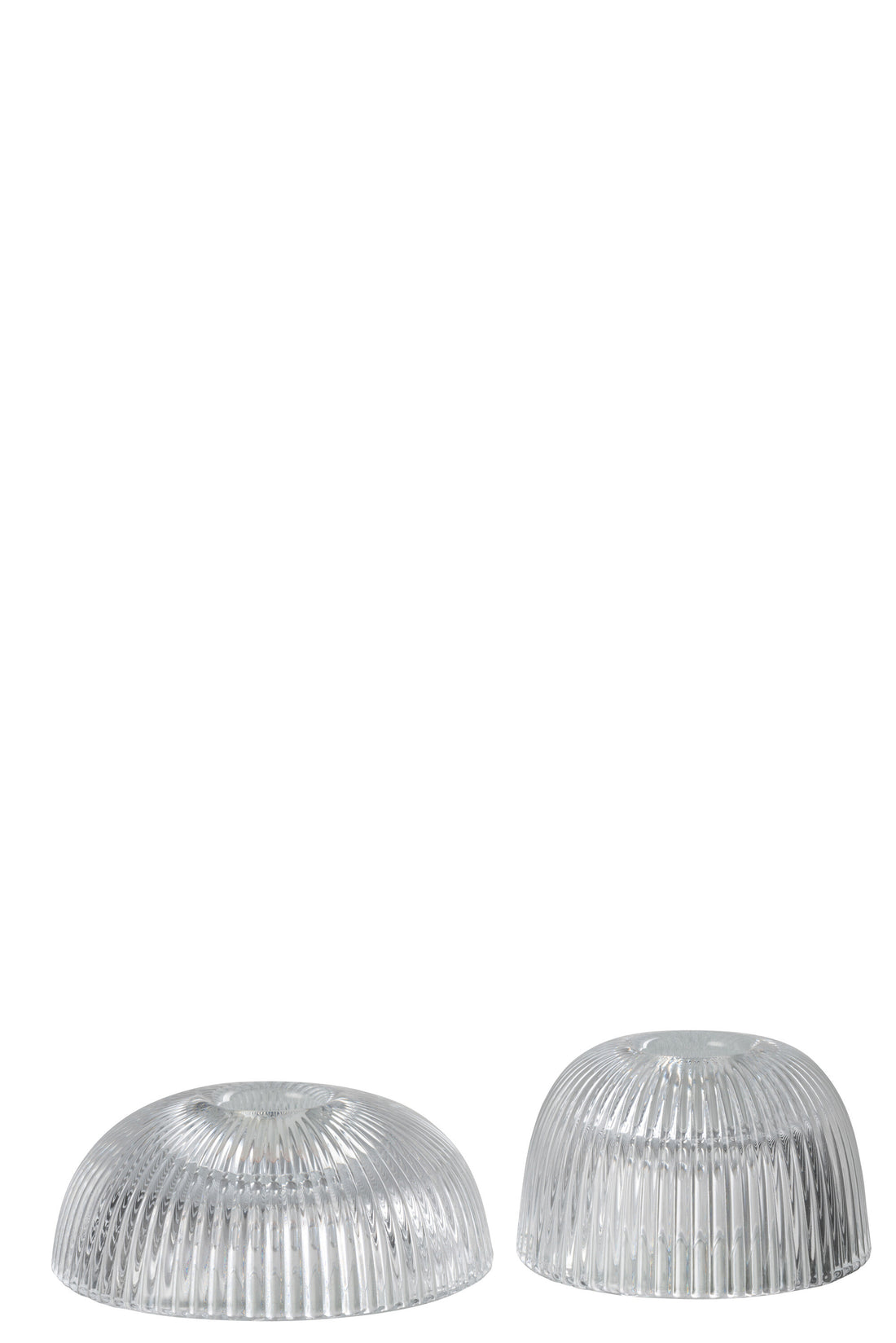 Kaarsenhouder Canele Glas Transparant Assortiment Van 2