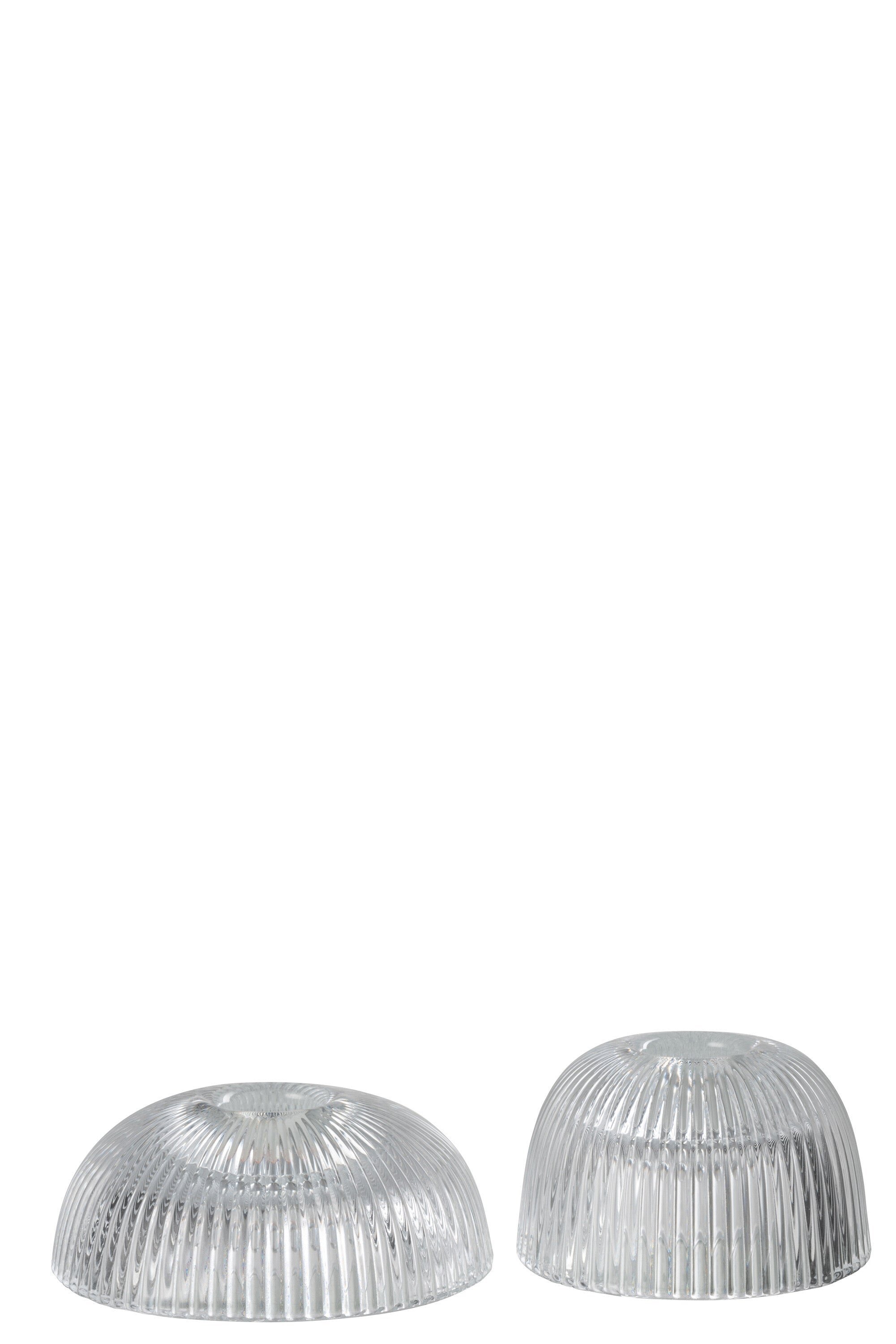 Kaarsenhouder Canele Glas Transparant Assortiment Van 2