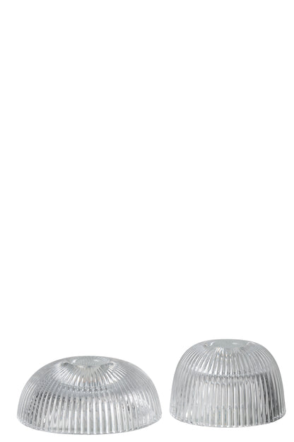 Kaarsenhouder Canele Glas Transparant Assortiment Van 2