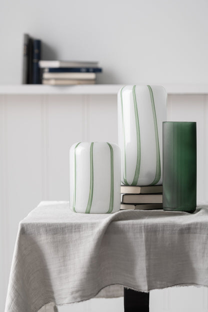 Vaas Mimi Glas Wit/Groen Klein