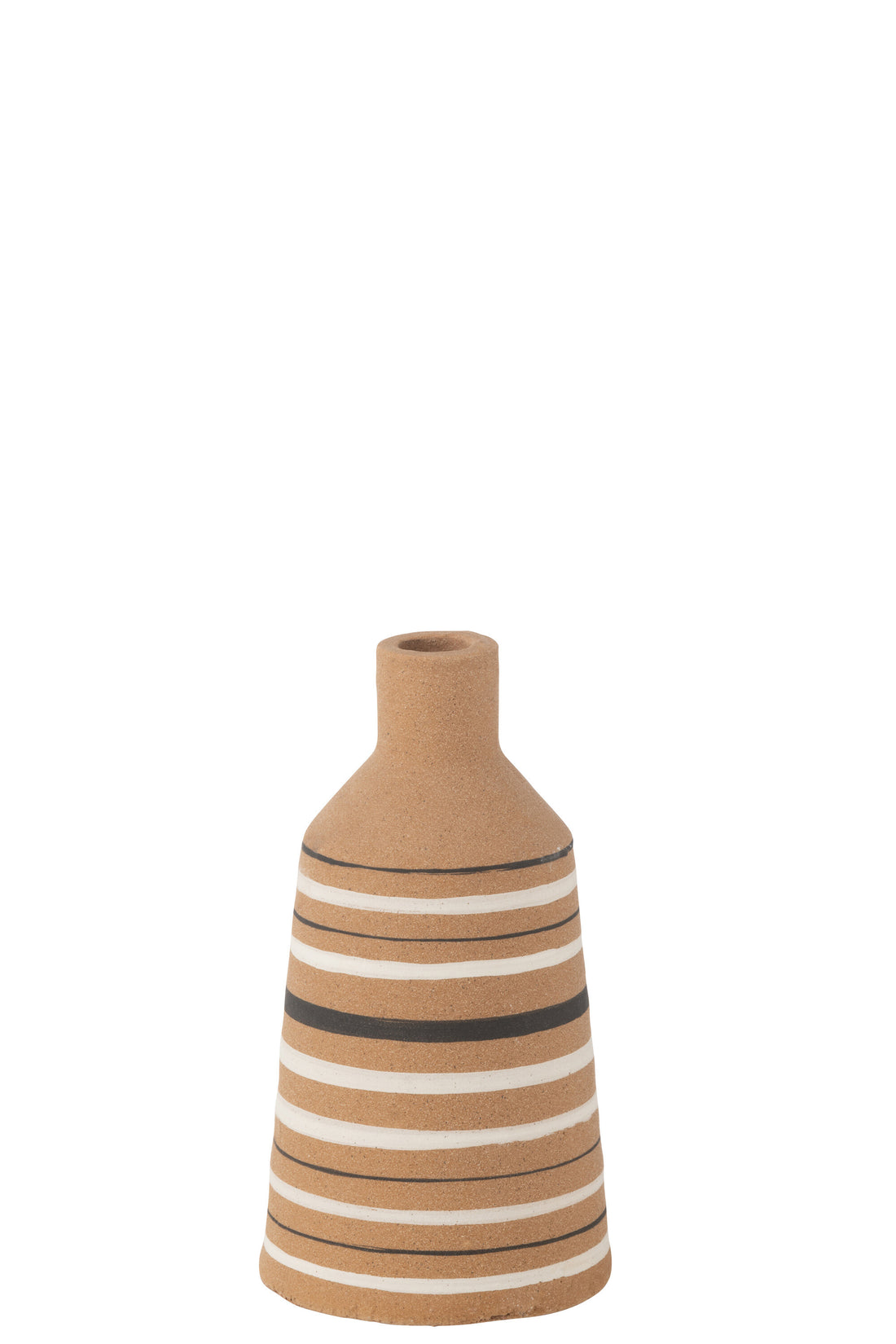 J-Line Vaas Tukano Strepen Terra Bruin/Zwart/Wit Medium