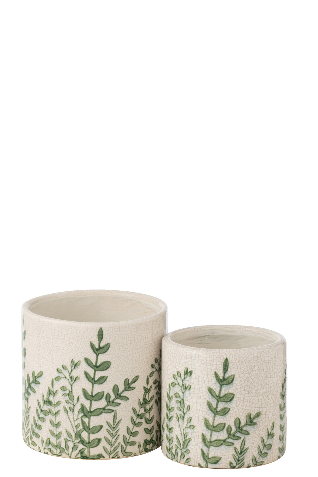 Vaas Ferny Rond Steengoed Groen/Wit Groot