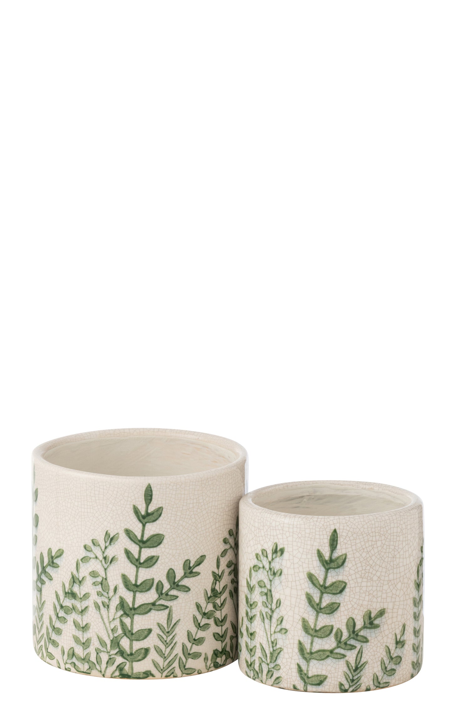 Vaas Ferny Rond Steengoed Groen/Wit Groot