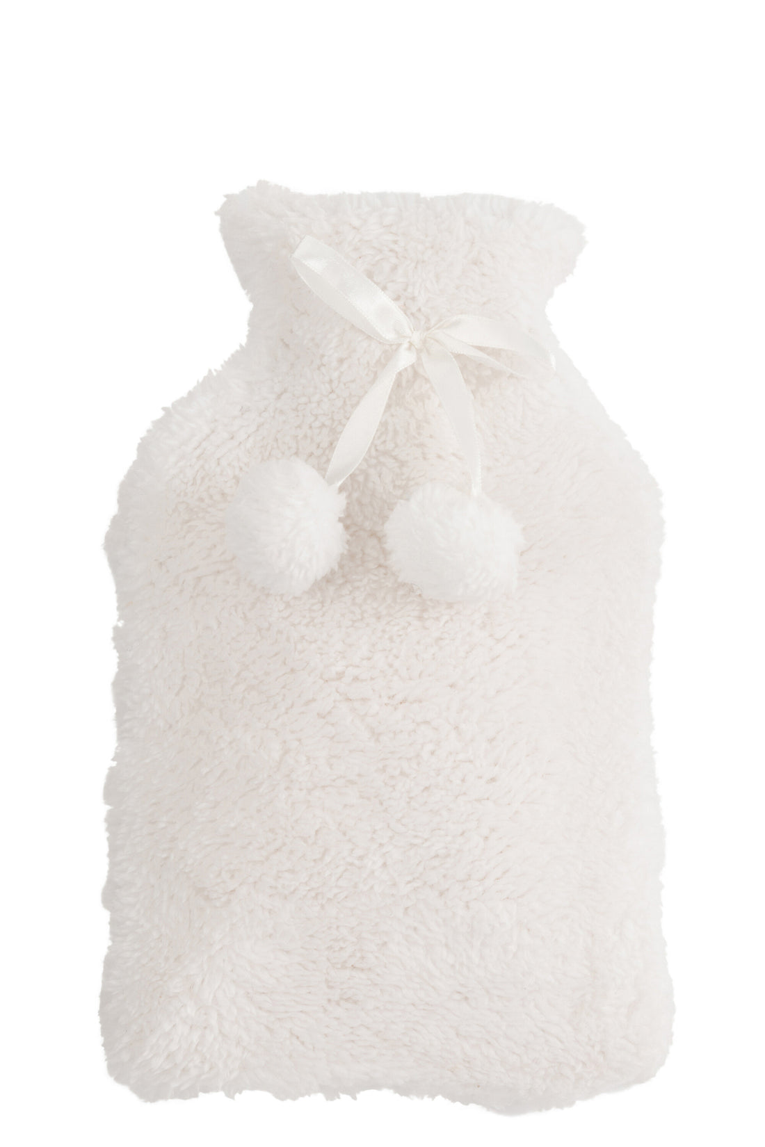 Warmwaterkruik Teddy Pompoms Polyester Wit