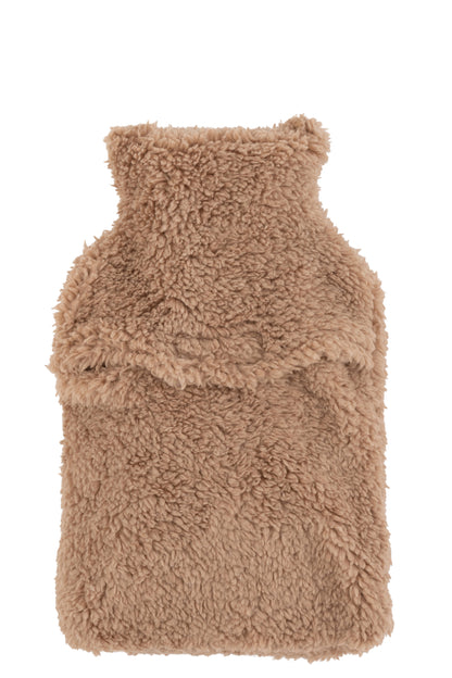 Warmwaterkruik Teddy+Pompons Polyester Lichtbruin