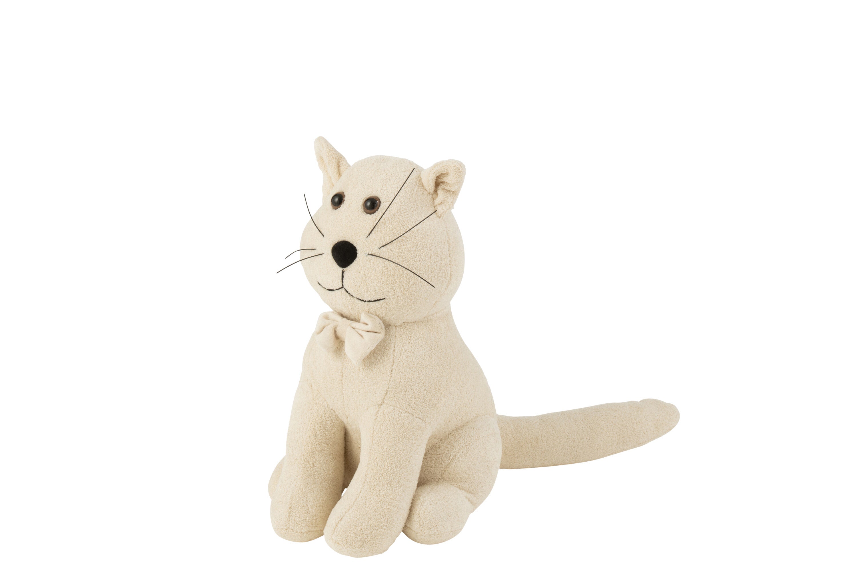 Deurstopper Kat + Strik Bouclé Ecru