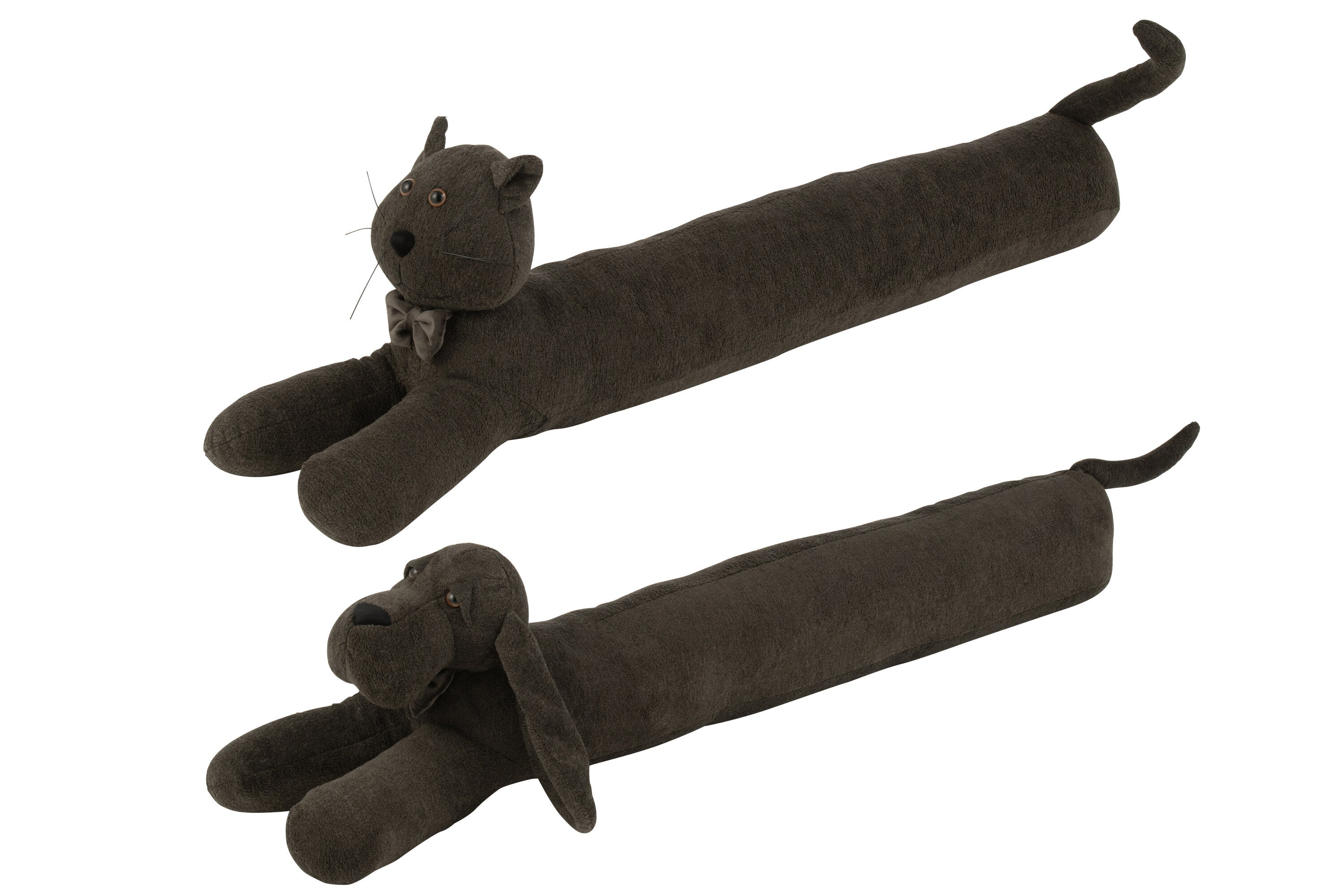 Tochtstrip Hond/Kat Bouclé Donkergrijs Assortiment Van 2