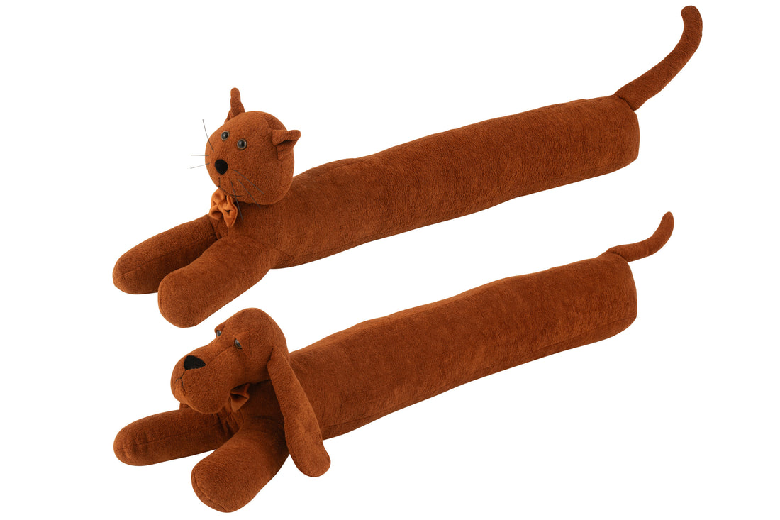 Tochtstrip Hond/Kat Bouclé Cognac Assortiment Van 2