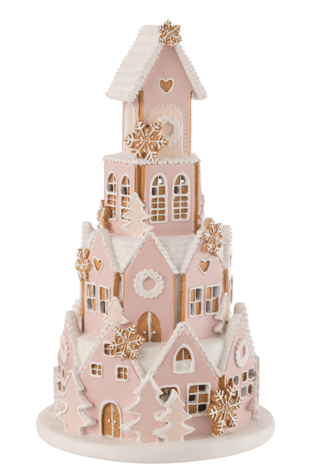 Peperkoekenhuis Roze/Wit Groot
