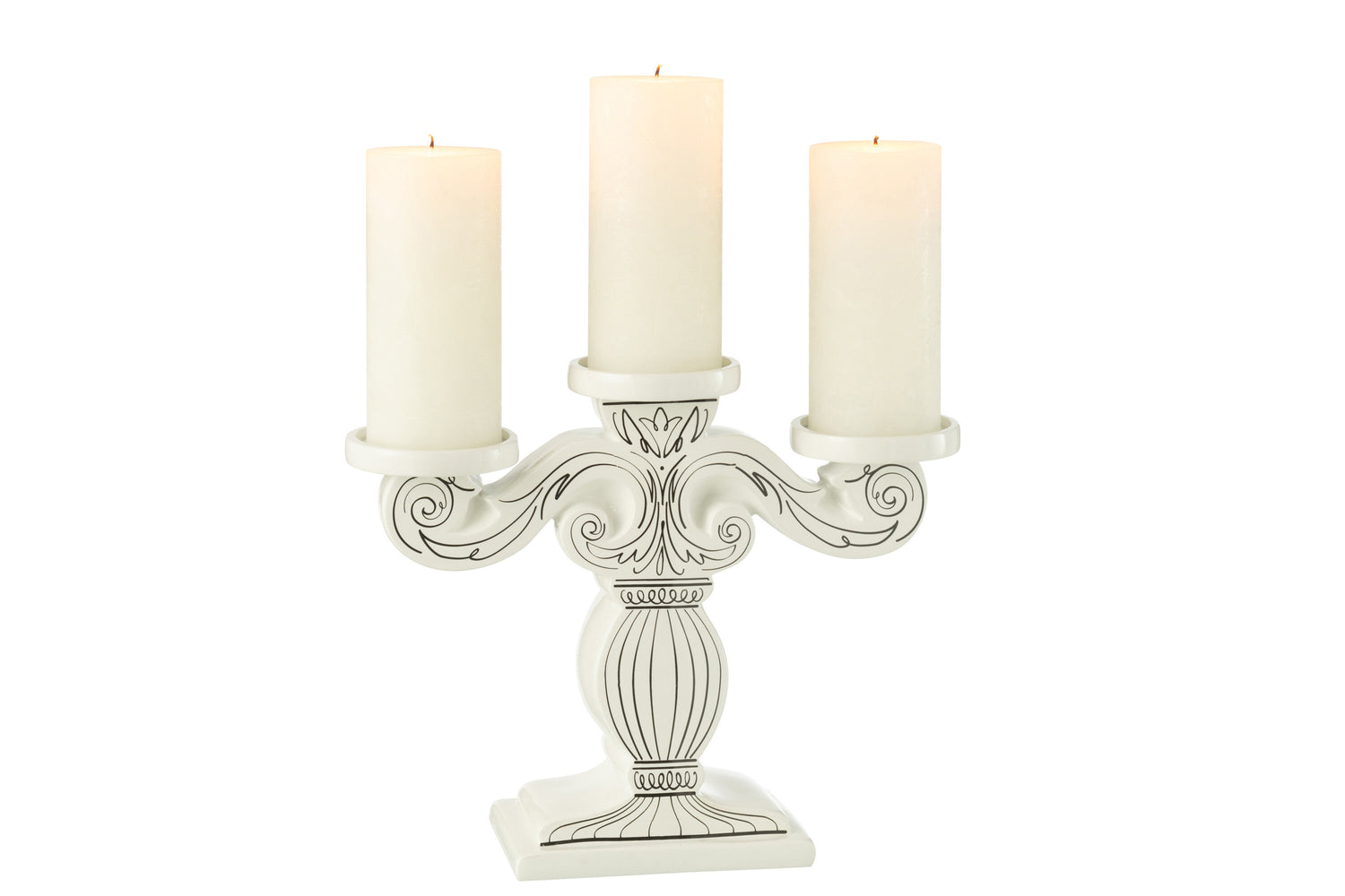 Kroonluchter Dolomiet Wit/Zwart