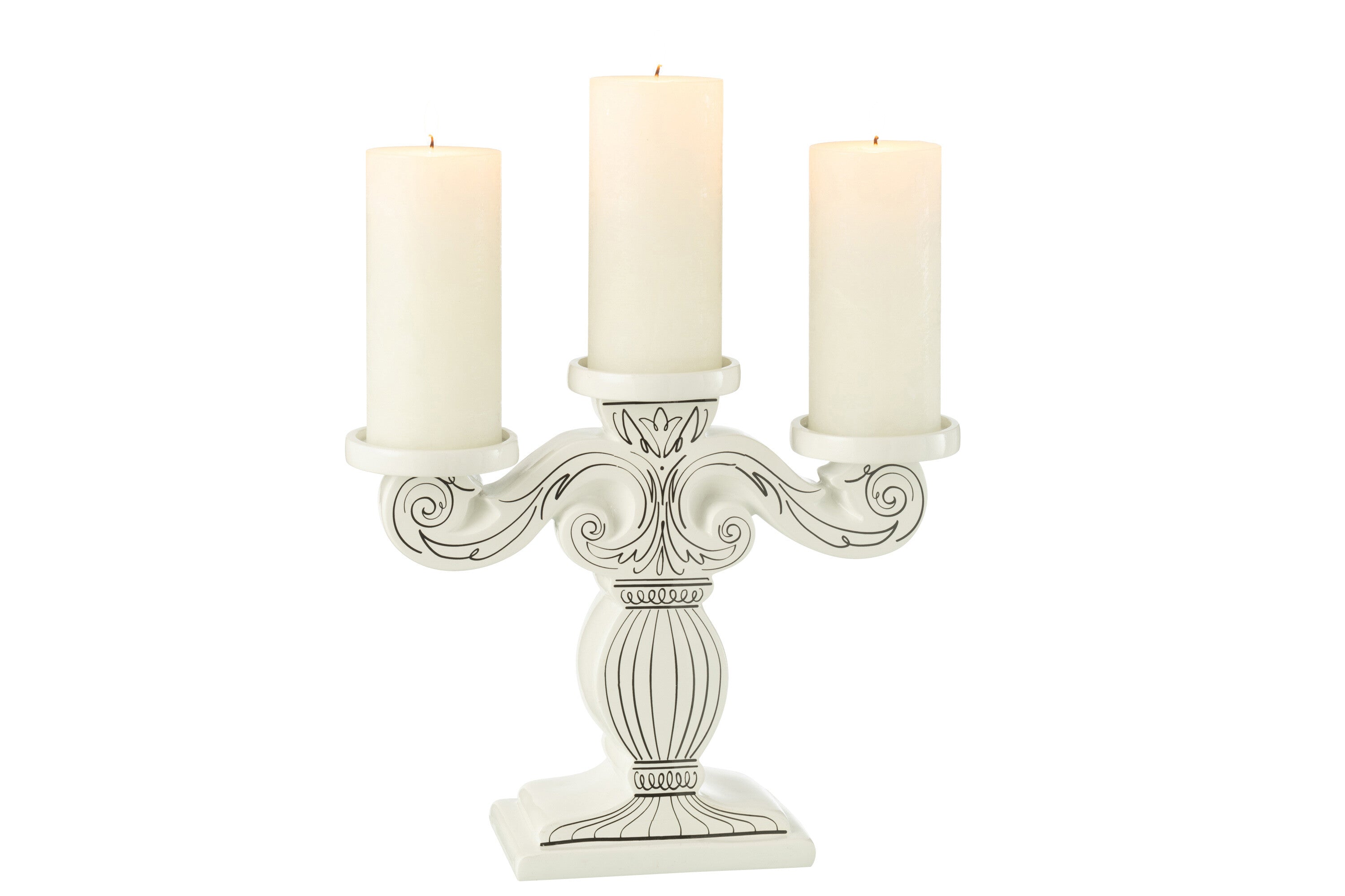 Kroonluchter Dolomiet Wit/Zwart