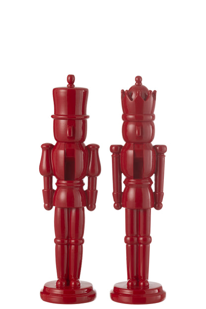 Notenkrakerhars Glanzend Rood Medium Assortiment Van 2