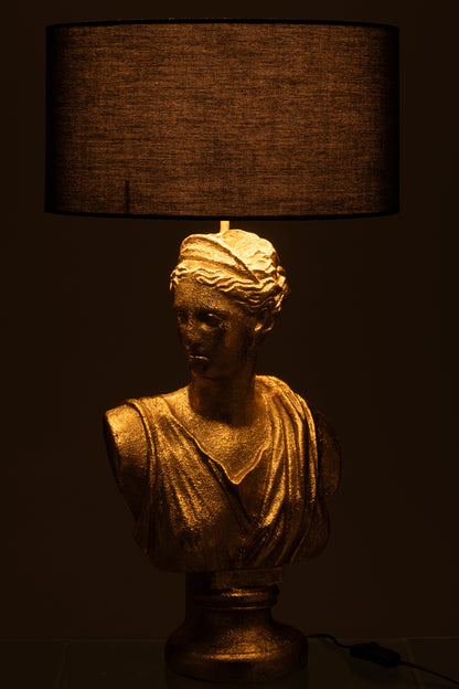 Lamp Dame Buste Hars Goud