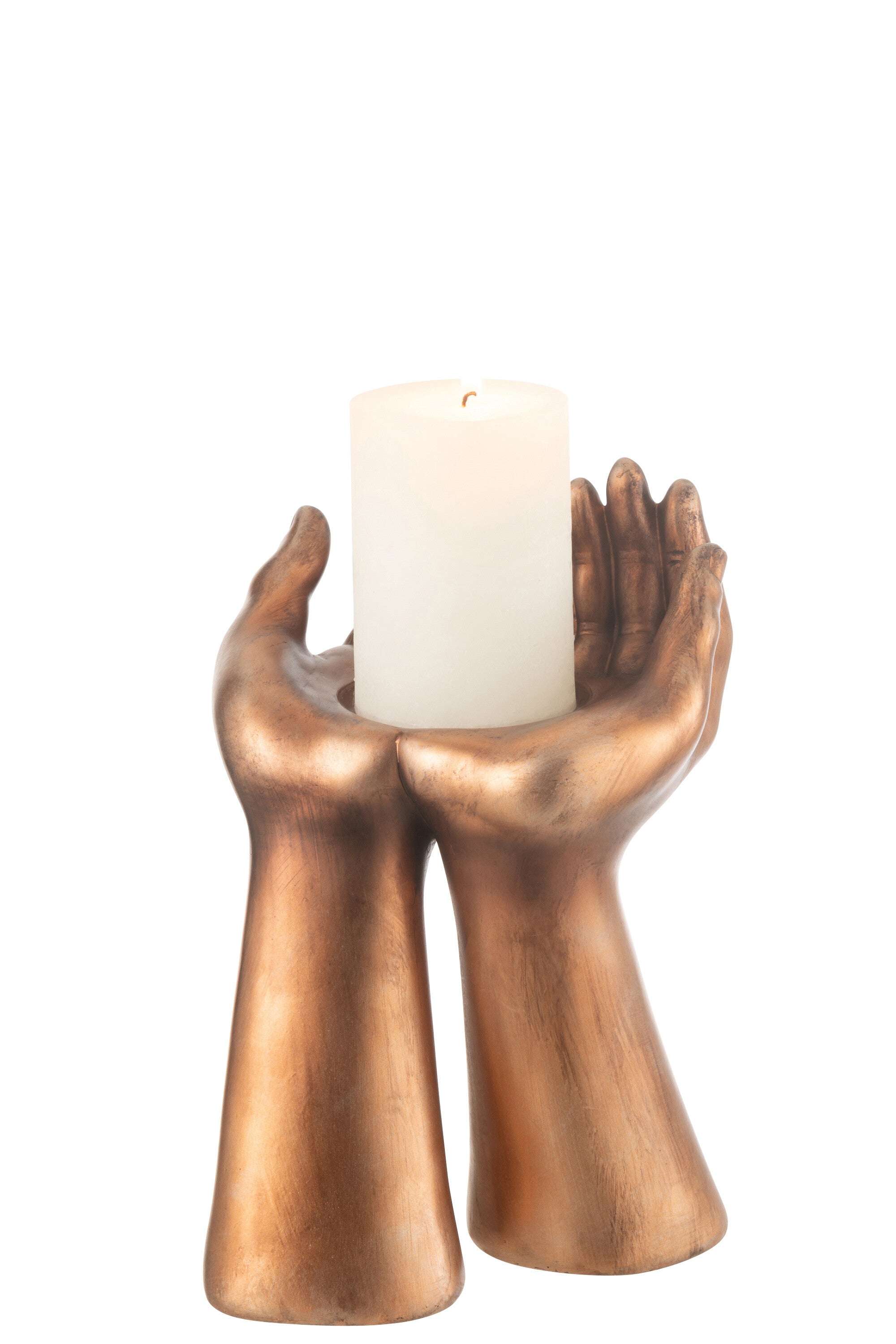 Kaarsenhouder Palmen Hars Koper