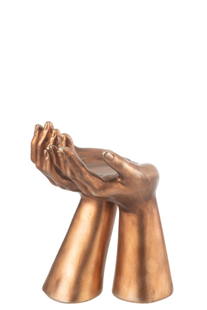 Kaarsenhouder Palmen Hars Koper