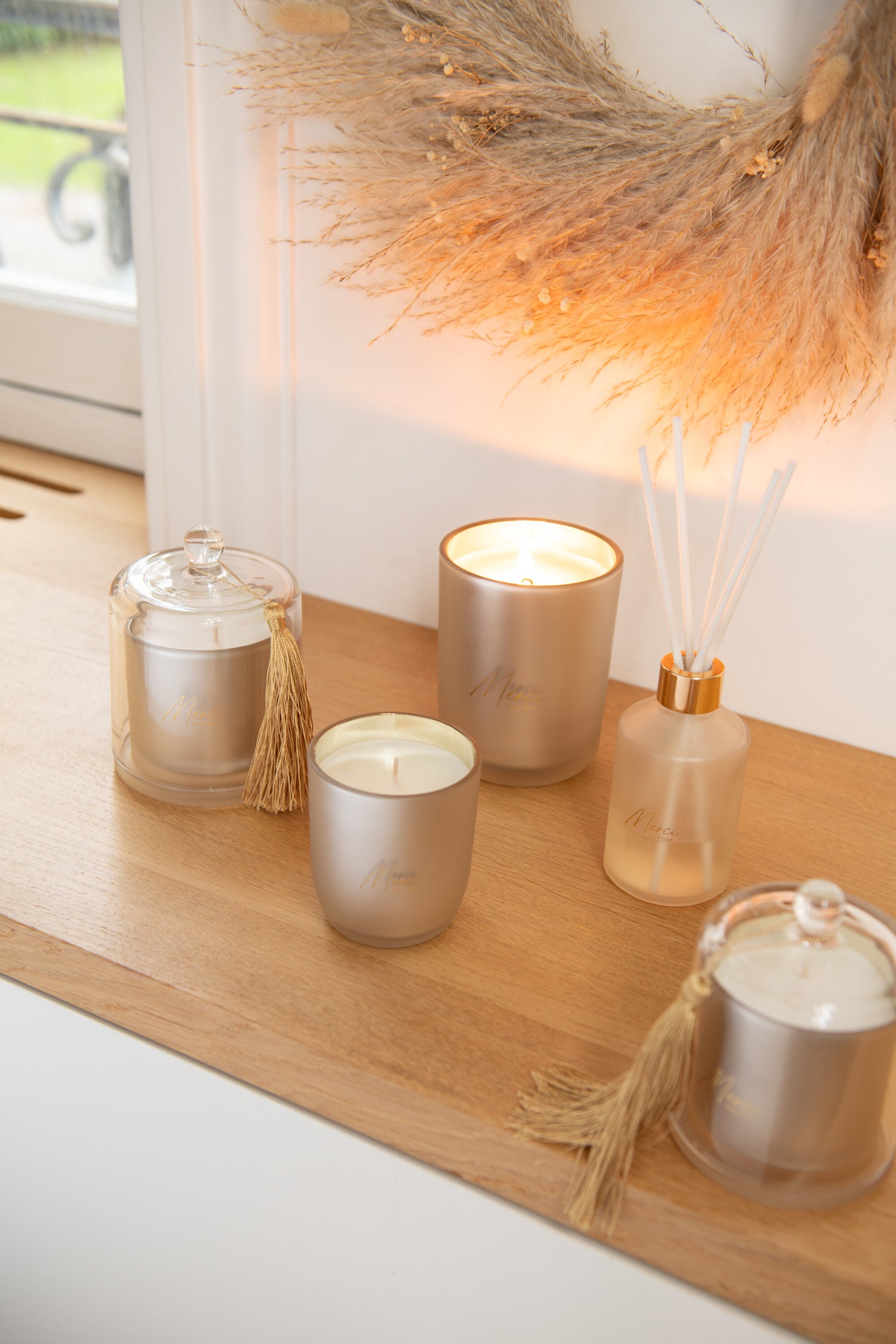 Geurkaars Merci Bei Klein-65 uur