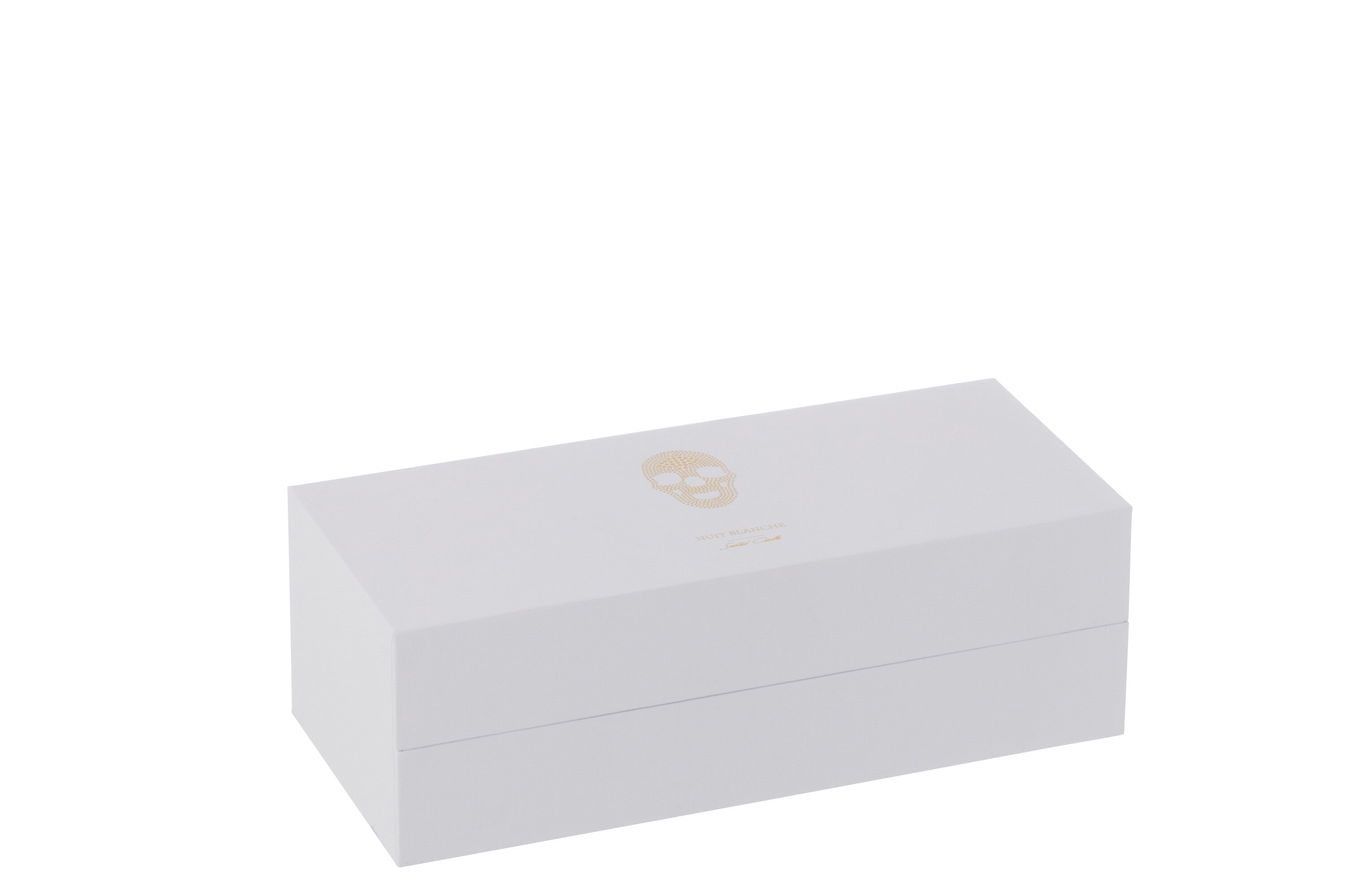 Doos met 3 geurende kaarsen schedel Nuit Blanche-16 uur.