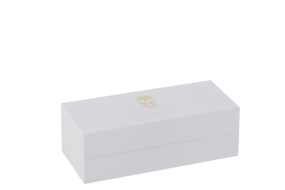 Doos met 3 geurende kaarsen schedel Nuit Blanche-16 uur.