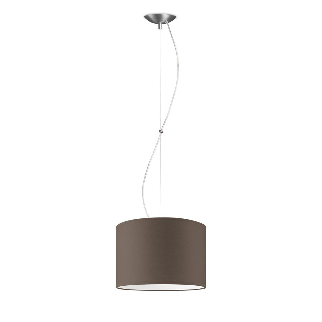 hanglamp Deluxe met lampenkap, E27, taupe, 30cm