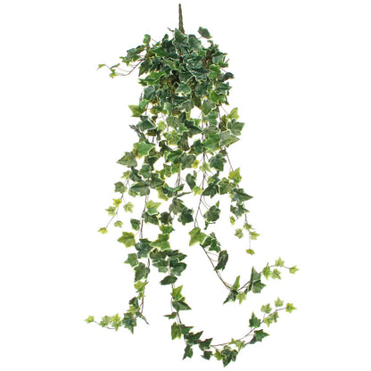 Hedera Kunst Hangplant - H129 cm - Groen Bont