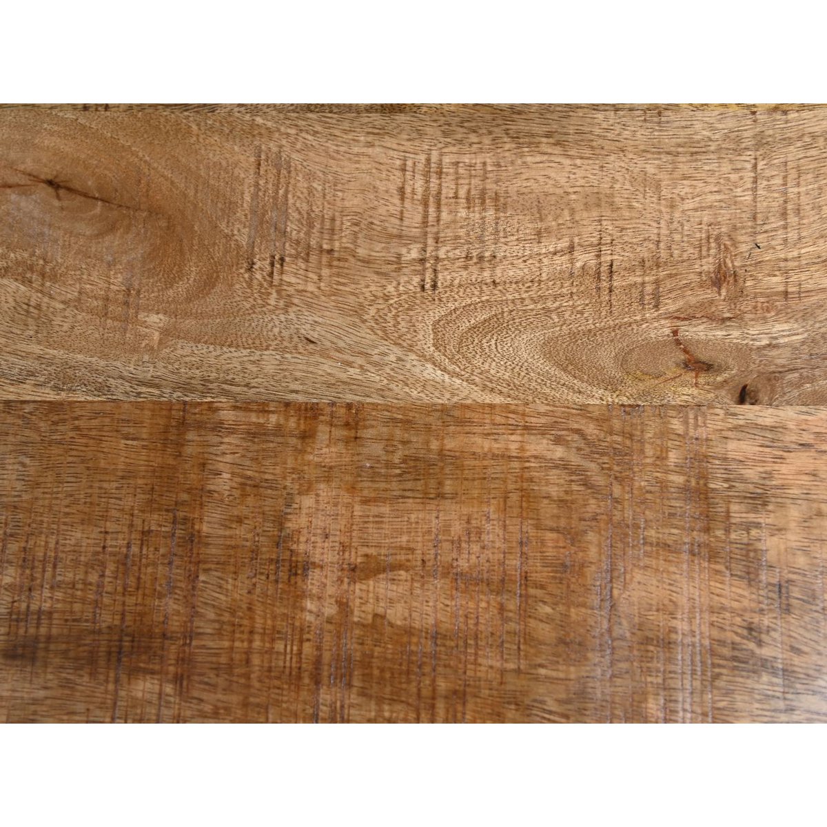 Rechthoekige Eettafel Melbourne - 120x80x77 - Naturel/Zwart - Mangohout/metaal