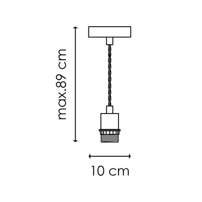 verlichtingspendel Armis 10/10/89cm - Bruin