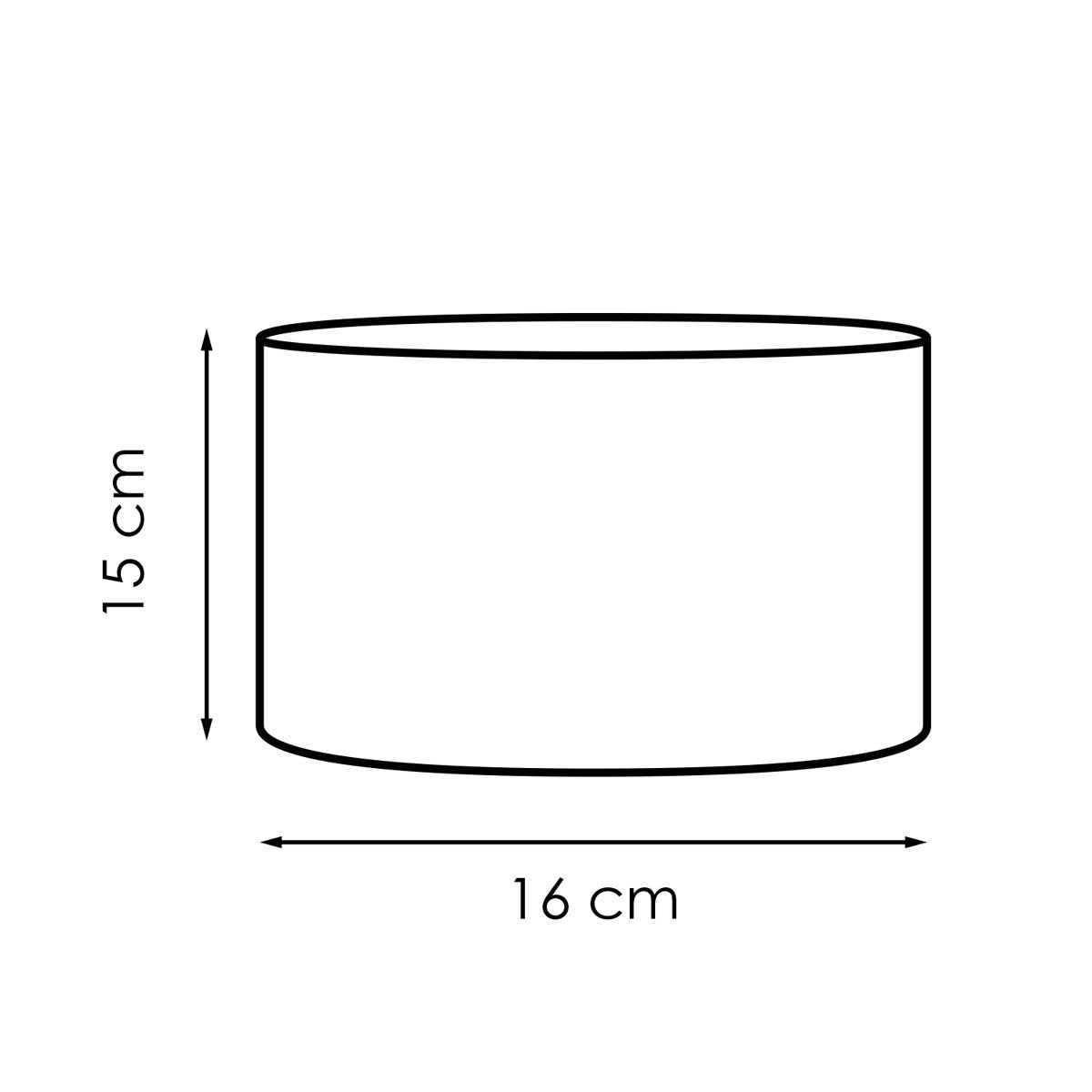 Lampenkap Canvas zwart - B:16xD:16xH:15cm