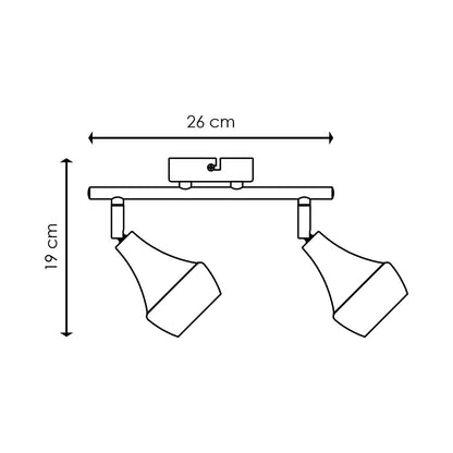 LED Opbouwspot Vaya 2 - incl. dimbare LED lamp - Zwart