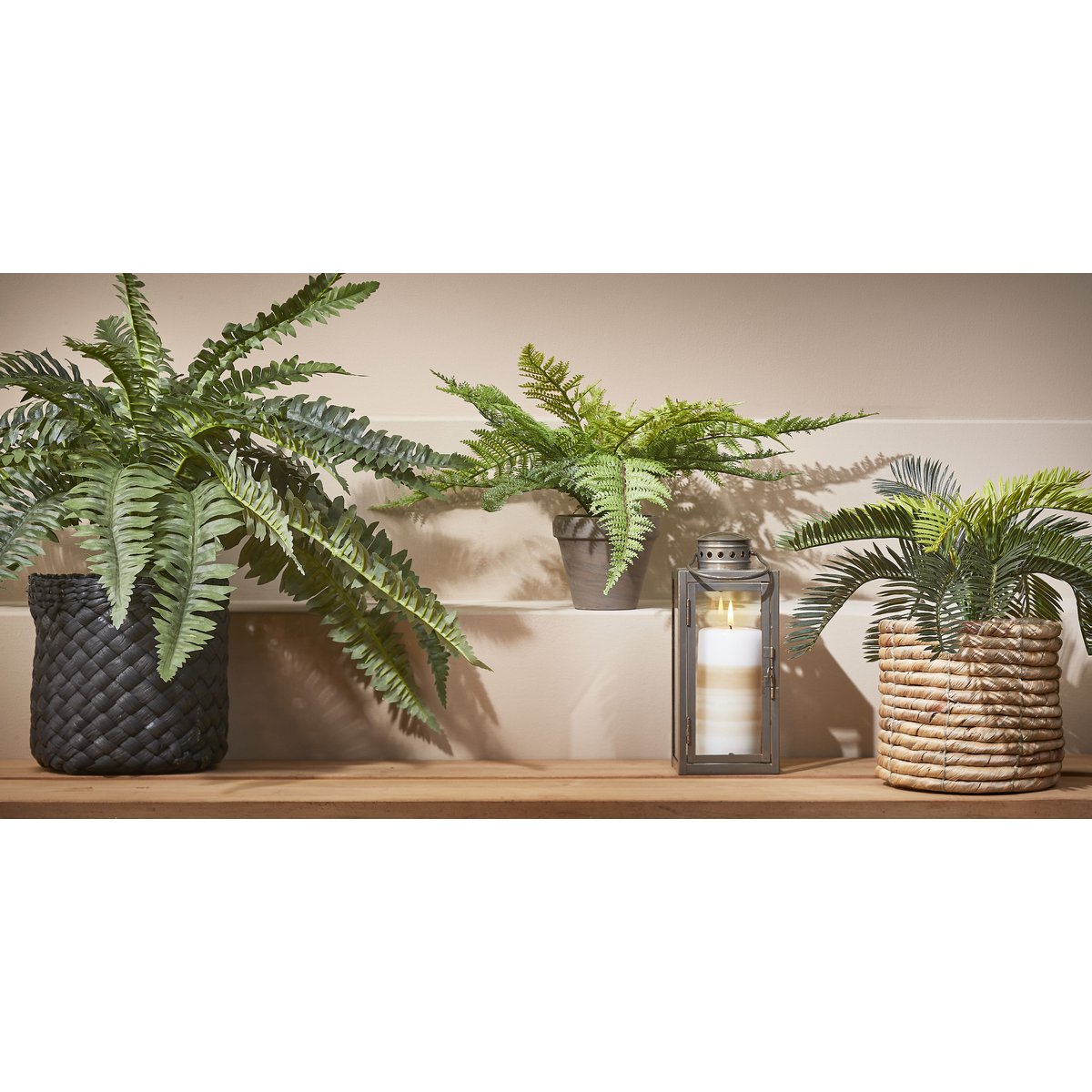 Cycas Palm Kunstplant in Bloempot Stan - H33 x Ø34 cm - Groen