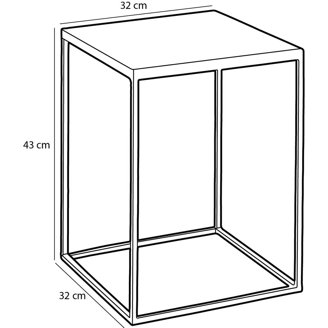 Aaron Bijzettafel voor Buiten - Set van 2 - L38 x B38 x H48 cm - Metaal - Roze