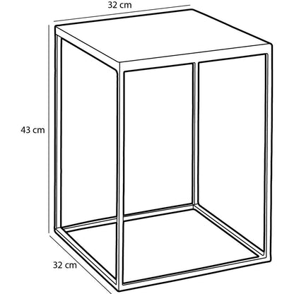 Aaron Bijzettafel voor Buiten - Set van 2 - L38 x B38 x H48 cm - Metaal - Roze