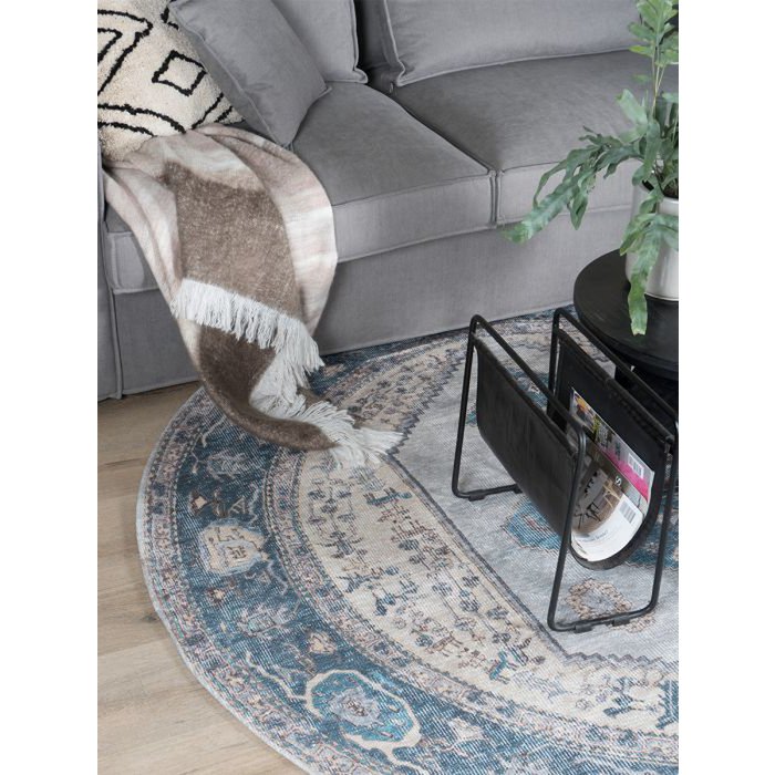 Vloerkleed Karaca Blue 03 Rond ø120 cm